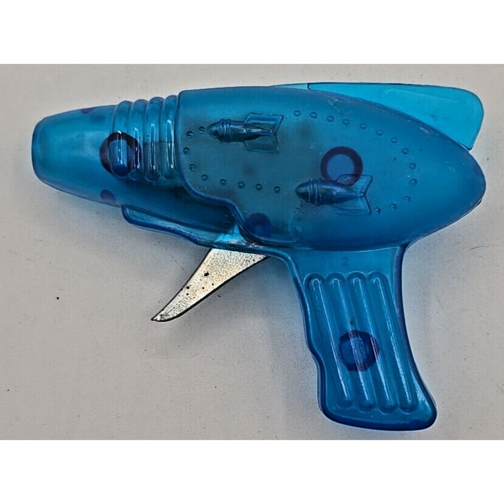 Vintage Plastic Friction Space Gun Toy NOS Blue SKU 321